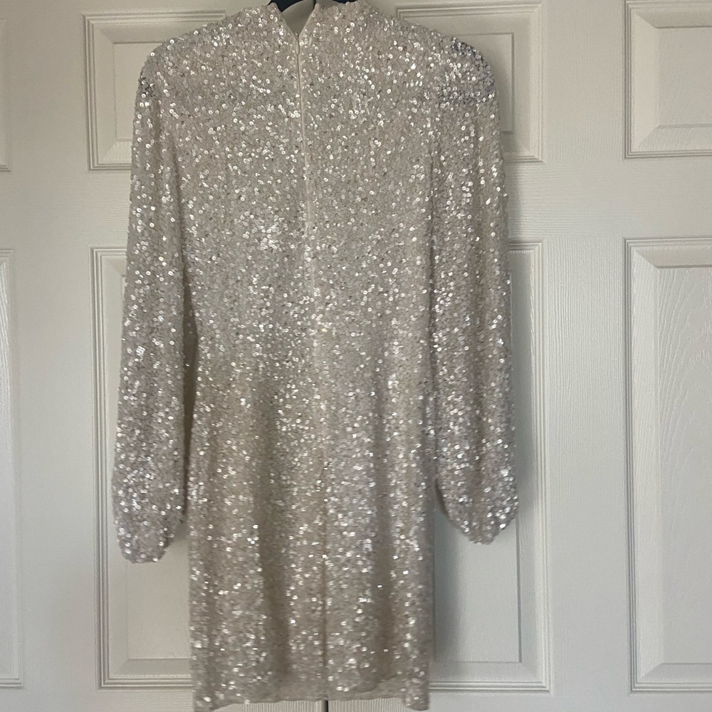 Bhldn Goldie Dress in White (Sequined) - Size US 2